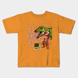 Jurassic Wild Christmas Party Kids T-Shirt